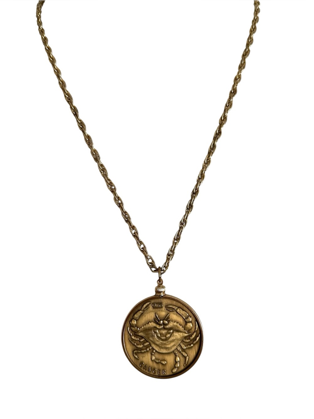 Statement Necklace Vintage Cancer Zodiac Pendant